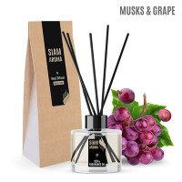 Musks & Grape Aromatherapy Reed Diffuser (Siam Aroma) - 100 ml. Musks & Grape Aromatherapy Reed Diffuser (Siam Aroma) - 100 ml.