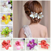 Orchid flower hair clip for women (7-8cm) - 1 pc. Orchid flower hair clip for women (7-8cm) - 1 pc.