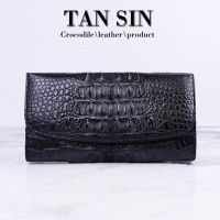 Clutch wallet from 100% genuine crocodile leather black (TAN SIN) - 1 pc. Clutch wallet from 100% genuine crocodile leather black (TAN SIN) - 1 pc.