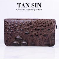 Wallet from 100% genuine crocodile leather long zipper business card holder (TAN SIN) - 1 pc. Wallet from 100% genuine crocodile leather long zipper business card holder (TAN SIN) - 1 pc.