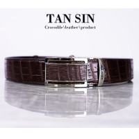 Men's Natural Crocodile Leather Brown Belt (TAN SIN) - 1.5-inch. Men's Natural Crocodile Leather Brown Belt (TAN SIN) - 1.5-inch.