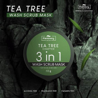Plantnery Tea Tree 3 in 1 Wash Scrub Mask 10 g Plantnery Tea Tree 3 in 1 Wash Scrub Mask 10 g