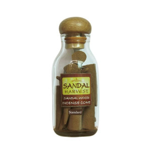 Sandalwood Incense Cone Standard 100% jars (Harvest) - 40g. Sandalwood Incense Cone Standard 100% jars (Harvest) - 40g.