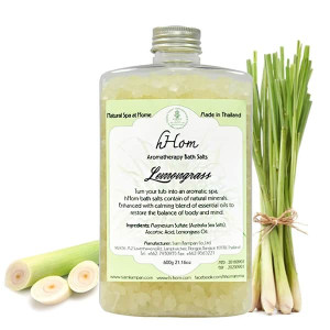Aromatherapy salt soak lemongrass scent (H-Hom) - 600g. Aromatherapy salt soak lemongrass scent (H-Hom) - 600g.