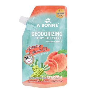 Deodorizing Silky Salt Scrub Wasabi & Peach (A bonne) 350g.