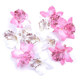 Orchid flower hair clip for women (8cm 3.15") - 1 pc.